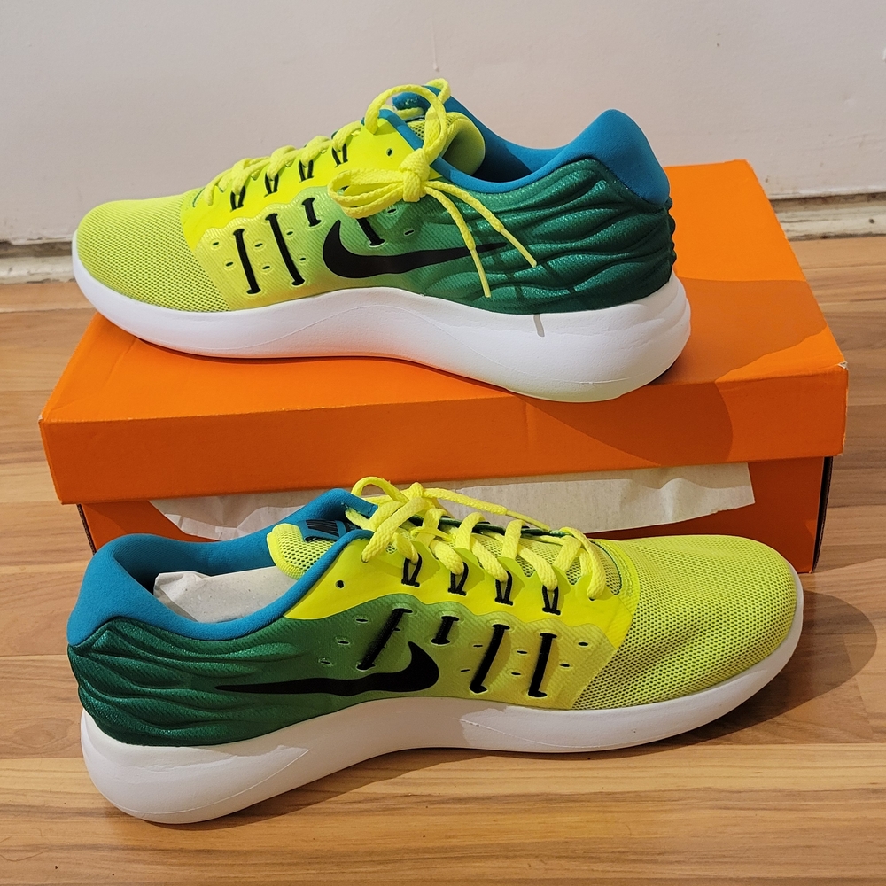 Nike LunarStelos Box Label - Volt/Black/Teal/White 11.5 Brand New Never Worn. - Picture 2 of 10